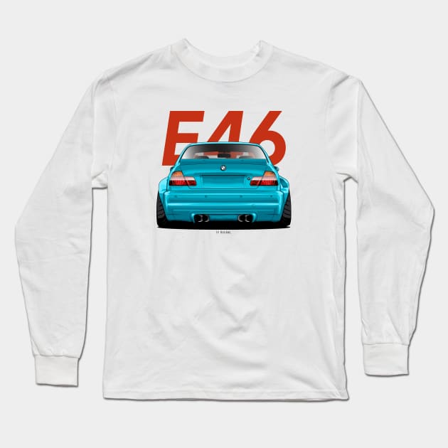 M3 E46 Long Sleeve T-Shirt by LpDesigns_